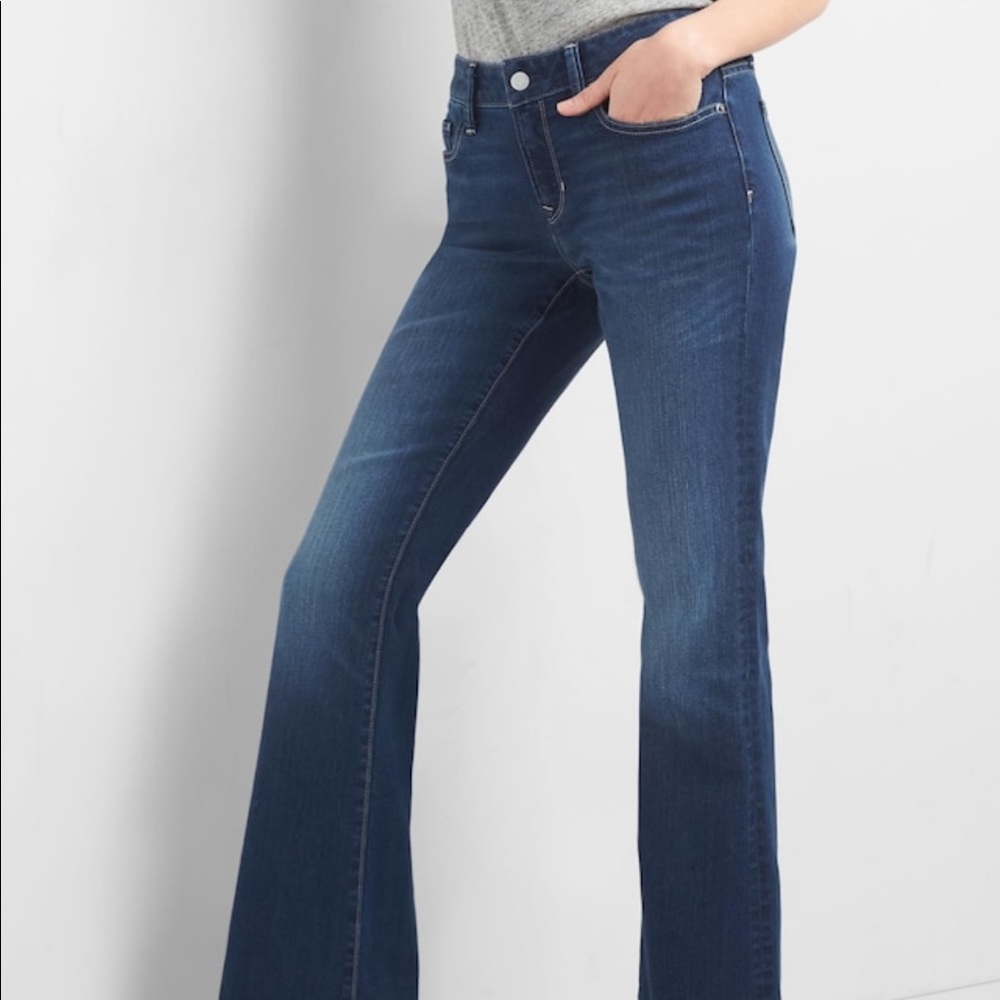 GAP Denim Long & Lean Flare Jeans